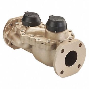 BADGER Flow Meter 6 Fitting Size Bronze, 49DE68