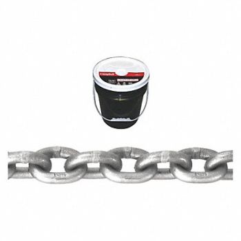 CAMPBELL Chain 150ft 1/4in High Test Zinc Plated, 49DM34