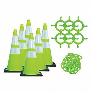 MR. CHAIN Traffic Cone Kit Green 28 in., 49DM68