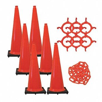 MR. CHAIN Traffic Cone Kit Orange 36 in., 49DM69