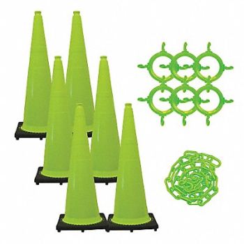 MR. CHAIN Traffic Cone Kit Green 36 in., 49DM70