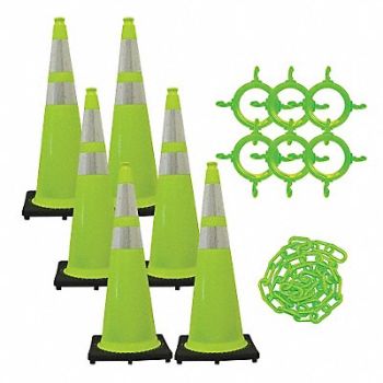 MR. CHAIN Traffic Cone Kit Green Gloss 36 in., 49DM71