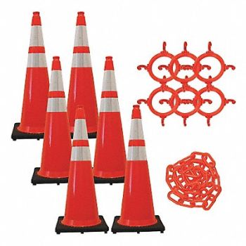 MR. CHAIN Traffic Cone Kit Orange Gloss 36 in., 49DM72