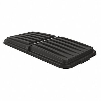 SUNCAST COMMERCIAL Tilt Truck Lid Black 1-1/2cu. yd. Hinged, 49DR47
