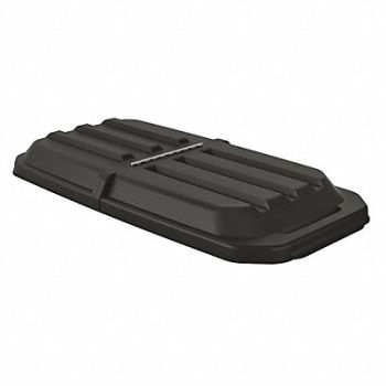 SUNCAST COMMERCIAL Tilt Truck Lid Black 1 cu yd. Hinged, 49DR48