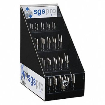 SGS PRO Carbide Bur Set Double Cut 40pcs. 1/4in, 49EJ79