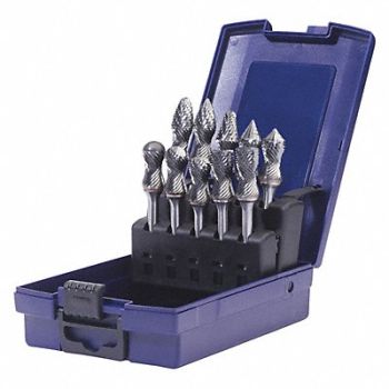 SGS PRO Carbide Bur Set Double Cut 10pcs. 1/4in, 49EJ82