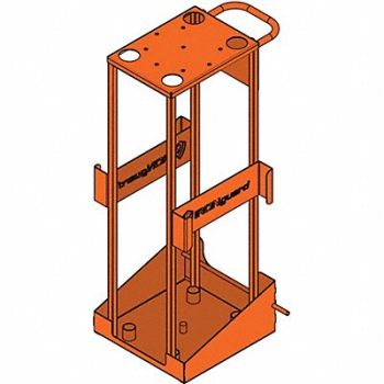 IDEAL WAREHOUSE INNOVATIONS INC. Barrier System Cart Orange 52 in Base H, 49EL03