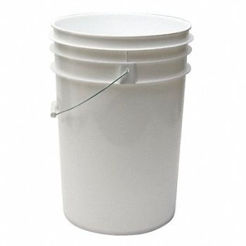 GRAINGER APPROVED Pail Polyethylene White Open Head, 49EN27