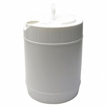 GRAINGER APPROVED Pail Polyethylene White Closed Head, 49EN29