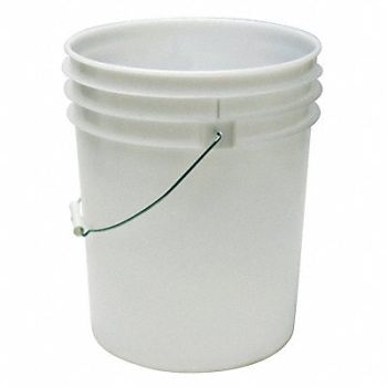 GRAINGER APPROVED K4866 Pail Polyethylene Natural Open Head, 49EN35