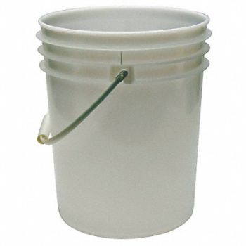 GRAINGER APPROVED Pail Polyethylene Natural Open Head, 49EN36