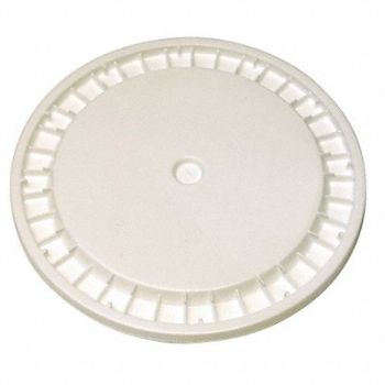 GRAINGER APPROVED K4870 Plastic Pail Lid White HDPE, 49EN37