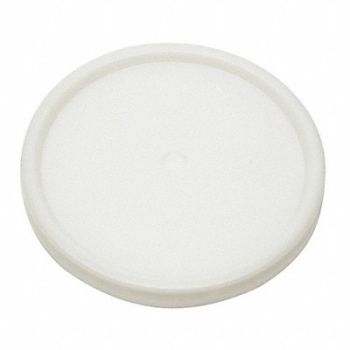 GRAINGER APPROVED Plastic Pail Lid Natural HDPE, 49EN42