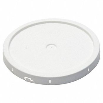 GRAINGER APPROVED Plastic Pail Lid White Plastic, 49EN43