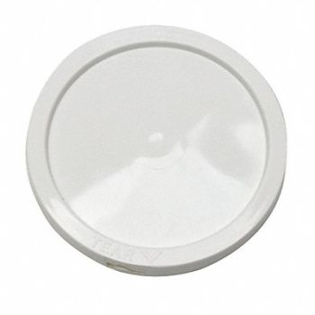 GRAINGER APPROVED Plastic Pail Lid White HDPE, 49EN53