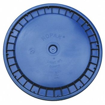 GRAINGER APPROVED K4870 Plastic Pail Lid Blue HDPE, 49EN56