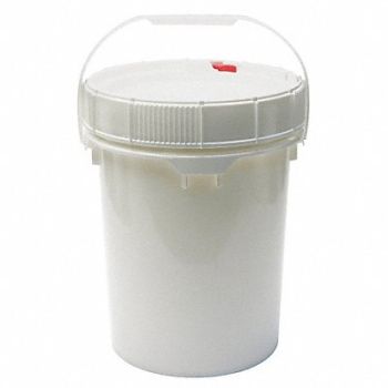 GRAINGER APPROVED Pail Polyethylene White Open Head, 49EN59