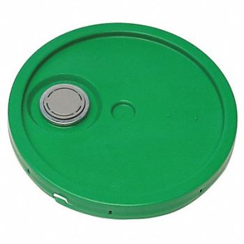GRAINGER APPROVED Plastic Pail Lid Green HDPE, 49EN62