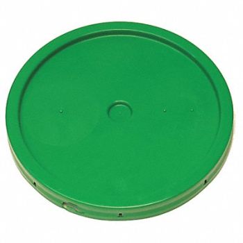 GRAINGER APPROVED Plastic Pail Lid Green HDPE, 49EN63
