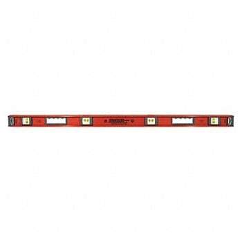 JOHNSON LEVEL TOOL Aluminum Level 48 in L 4 Vials, 49ET14