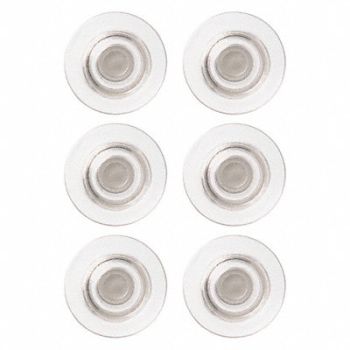QUARTET Magnets 29/64 in W Clear PK6, 49EU63
