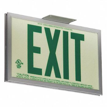 GRAINGER APPROVED Exit Sign 7 1/2 in x 13 in Plastic, 49EV35