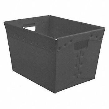 DIVERSI-PLAST Nesting Ctr Black Solid Polyethylene, 49EX14