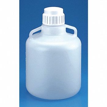 LAB SAFETY SUPPLY Carboy PP 9.993L Screw On, 49H028