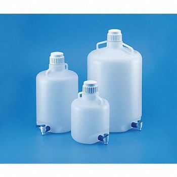 LAB SAFETY SUPPLY Carboy LDPE 49.96L w/Spigot, 49H038