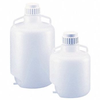 LAB SAFETY SUPPLY Carboy PP 19.98L Screw On and Spigot, 49H040
