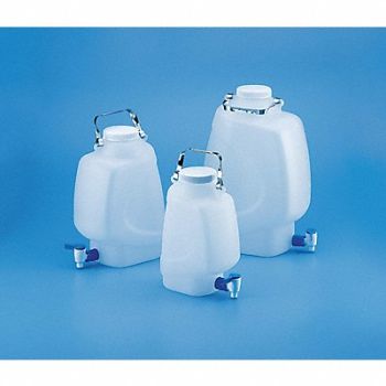 LAB SAFETY SUPPLY Carboy HDPE 9.993L w/Spigot, 49H047