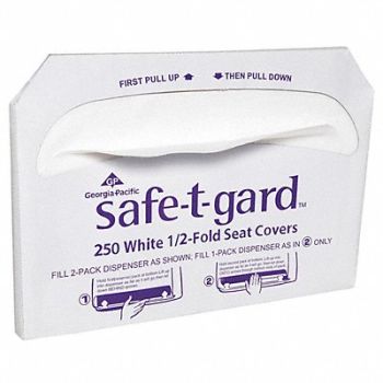 GEORGIA-PACIFIC Toilet Seat Cover Half Fold PK5000, 49H073