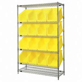 QUANTUM STORAGE SYSTEMS H7038 Pick Rack 18inx74inx48in Yellow, 49H228
