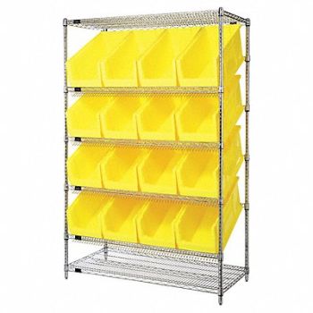 QUANTUM STORAGE SYSTEMS H7037 Pick Rack 24inx74inx48in Yellow, 49H234