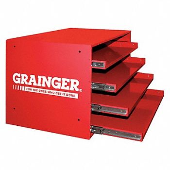 DURHAM MFG SldngDrwrCabFrame Red Bearing Steel 4Bx, 49H236