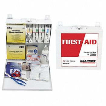 GRAINGER APPROVED First Aid Kit First Aid 195 pcs., 49H365