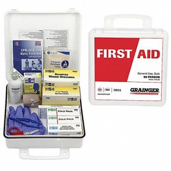 GRAINGER APPROVED First Aid Kit First Aid 195 pcs., 49H368