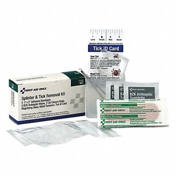 FIRST AID ONLY First Aid Kit Tick Removal 16 pcs., 49H370