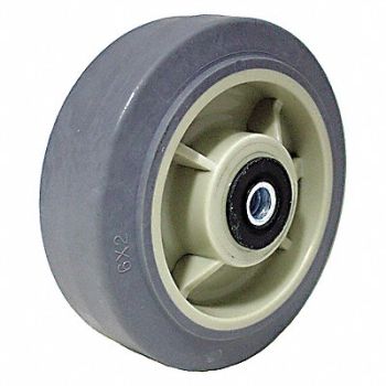 GRAINGER APPROVED Nonmark RBBR Tread Plastic Core Wheel, 49H625