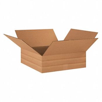 GRAINGER APPROVED Multi Height Shipping Box 18x18x6-2 in, 49J990