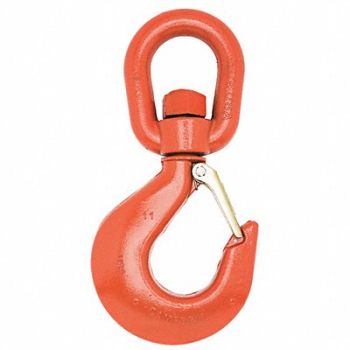 CAMPBELL Hoist Hook 10 000 lb Latch Swivel, 49JN71