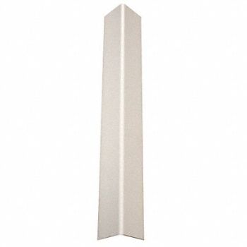 PAWLING CORP Corner Guard Taped 1-1/2x48 in White, 49JP14