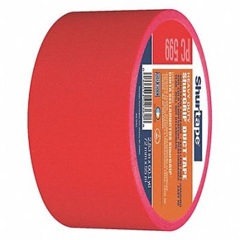 SHURTAPE Duct Tape Red 2 13/16 in x 60 yd 9 mil, 49JR15