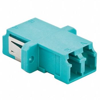 HUBBELL PREMISE WIRING Fiber Optic Adapter LC Aqua PK6, 49K786