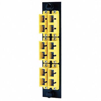 HUBBELL PREMISE WIRING FSP Adapter Panel SC Duplex Yellow, 49K820