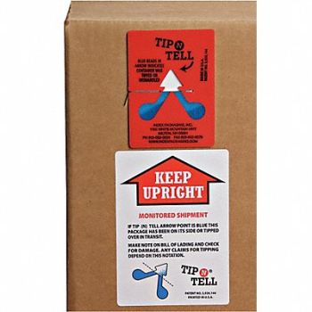 TIP N TELL Damage Indicating Label Tilt PK100, 49K930