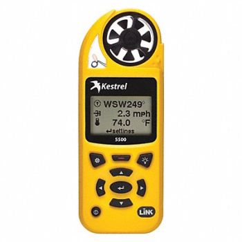 KESTREL Weather Meter LCD Yellow w/WiFi, 49KA94
