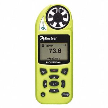 KESTREL Environmental Meter Hi-Vis Green LCD, 49KA97