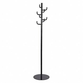 SAFCO Coat Rack Black 69 H Stand Alone, 619V90